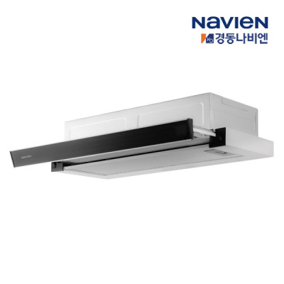 [RGS150-06PA] 경동나비엔 슬림형 환풍기 가정용 주방 레인지 블랙글라스 슬라이드 후드 600mm 600장용